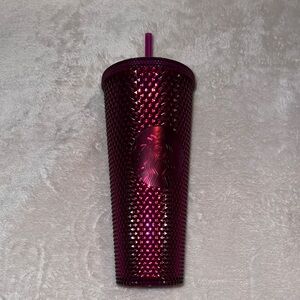 NWT!  Starbucks 2022 Winter Bling Berry Iridescent Shiny Studded Tumbler 24 OZ
